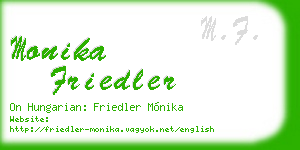 monika friedler business card