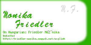 monika friedler business card